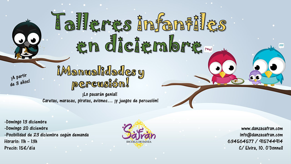 Talleres infantiles en diciembre en Madrid